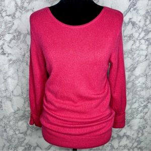 Privé 100% Cashmere 90s Pink Rib Knit Soft Lightweight Sweater Women’s Medium